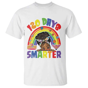 Funny 120 Days Smarter Afro African American Girl T Shirt TS11 White Print Your Wear