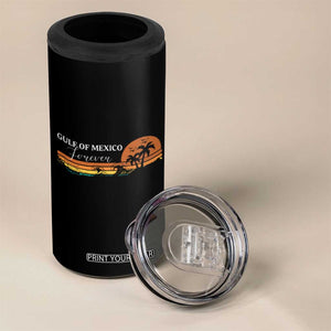 Gulf Of Mexico Forever 4 in 1 Can Cooler Tumbler Beach Palm Treen Vintage Retro TS11 Print Your Wear