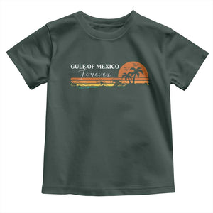 Gulf Of Mexico Forever Toddler T Shirt Beach Palm Treen Vintage Retro TS11 Dark Forest Green Print Your Wear