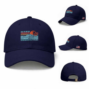 Gulf Of Mexico Forever Baseball Cap Vintage Retro Beach Coconut Tree TS11 Baseball Cap Universal Fit Dark Blue Print Your Wear