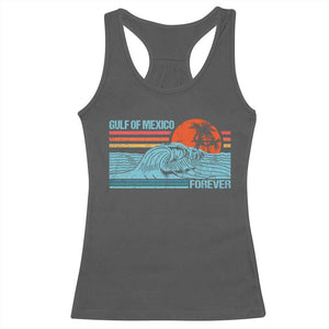 Gulf Of Mexico Forever Racerback Tank Top Vintage Retro Beach Coconut Tree TS11 Dark Heather Print Your Wear
