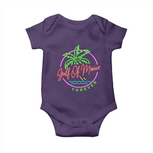 Gulf Of Mexico Forever Baby Onesie Beach Coconut Palm Tree Neon Light TS11 Purple Print Your Wear