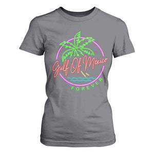 Gulf Of Mexico Forever T Shirt For Women Beach Coconut Palm Tree Neon Light TS11 Charcoal Print Your Wear