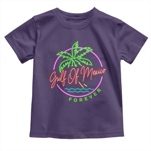 Gulf Of Mexico Forever Toddler T Shirt Beach Coconut Palm Tree Neon Light TS11 Purple Print Your Wear