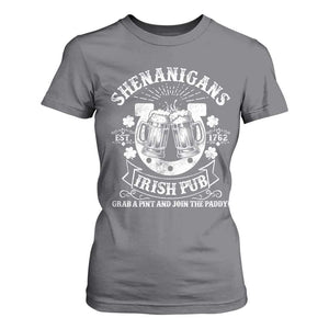 Funny Shenanigans Irish Pub Grab A Pint And Join The Paddy T Shirt For Women Irish Beer TS11 Charcoal Print Your Wear