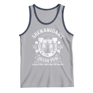 Funny Shenanigans Irish Pub Grab A Pint And Join The Paddy Tank Top Irish Beer TS11 Athletic Heather Navy Print Your Wear