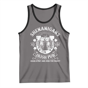 Funny Shenanigans Irish Pub Grab A Pint And Join The Paddy Tank Top Irish Beer TS11 Deep Heather Black Print Your Wear