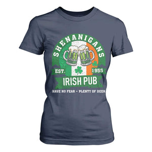 Funny St Patrick's Day Beer Drinking T Shirt For Women Shenanigans Irish Pub Have No Fear Plenty Of Beer TS11 Navy Print Your Wear