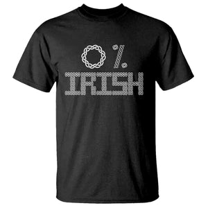 Funny St Patrick's Day 0% Irish T Shirt Celtic Knot TS11 Black Print Your Wear