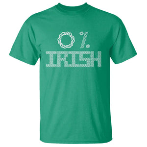 Funny St Patrick's Day 0% Irish T Shirt Celtic Knot TS11 Irish Green Print Your Wear