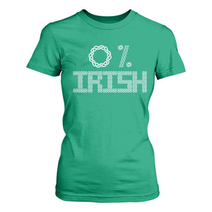 Funny St Patrick's Day 0% Irish T Shirt For Women Celtic Knot TS11 Irish Green Print Your Wear