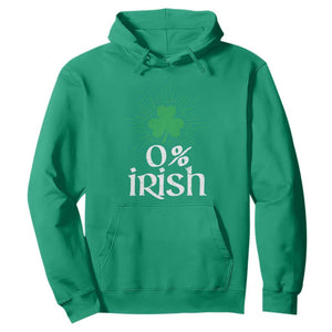 Funny 0% Irish St Patrick's Day Hoodie Vintage Shamrock TS11 Irish Green Print Your Wear