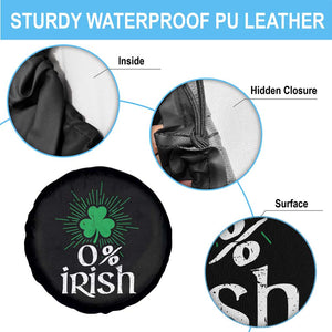 Funny 0% Irish St Patrick's Day Spare Tire Cover Vintage Shamrock TS11 Print Your Wear