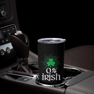Funny 0% Irish St Patrick's Day Tumbler Cup Vintage Shamrock TS11 Print Your Wear