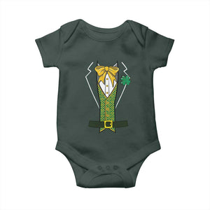 Funny St Patrick's Day Leprechaun Cosplay Tuxedo Baby Onesie TS11 Print Your Wear