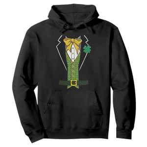 Funny St Patrick's Day Leprechaun Cosplay Tuxedo Hoodie TS11 Black Print Your Wear