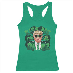 Funny Trump St Patrick's Day Racerback Tank Top Kiss Me I'm Rizz Shamrock TS11 Irish Green Print Your Wear