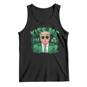 Funny Trump St Patrick's Day Tank Top Kiss Me I'm Rizz Shamrock TS11 Black Print Your Wear