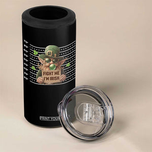 Funny Fight Me I'm Irish 4 in 1 Can Cooler Tumbler Leprechaun Mug Shot St Patrick's Day TS11 Print Your Wear