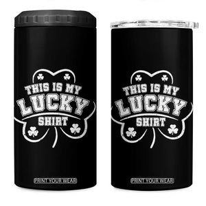 Funny This Is My Lucky Shirt St Patrick's Day 4 in 1 Can Cooler Tumbler TS11 One Size: 16 oz Black Print Your Wear