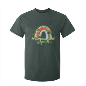 Funny St Patrick's Day Shenanigans Squad T Shirt For Kid Rainbow Shamrock TS11 Dark Forest Green Print Your Wear