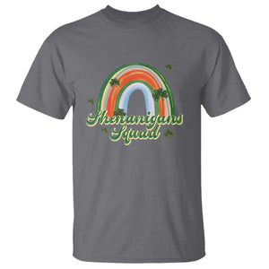 Funny St Patrick's Day Shenanigans Squad T Shirt Rainbow Shamrock TS11 Charcoal Print Your Wear