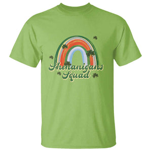 Funny St Patrick's Day Shenanigans Squad T Shirt Rainbow Shamrock TS11 Lime Print Your Wear