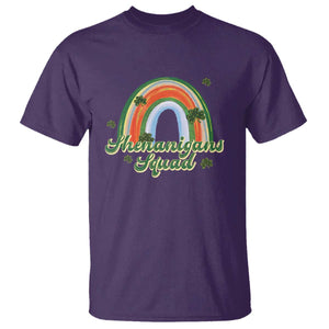 Funny St Patrick's Day Shenanigans Squad T Shirt Rainbow Shamrock TS11 Purple Print Your Wear