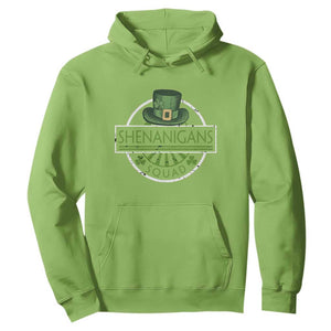 Funny St Patrick's Day Shenanigans Squad Hoodie Shamrock TS11 Lime Print Your Wear