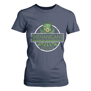 Funny St Patrick's Day Shenanigans Squad T Shirt For Women Shamrock TS11 Navy Print Your Wear