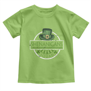Funny St Patrick's Day Shenanigans Squad Toddler T Shirt Shamrock TS11 Lime Print Your Wear