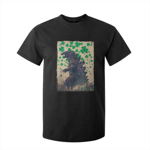 Funny St Patrick's Day Japanese Giant Monster T Shirt For Kid Vintage Shamrock TS11 Black Print Your Wear