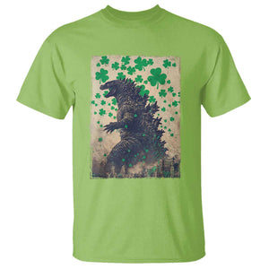 Funny St Patrick's Day Japanese Giant Monster T Shirt Vintage Shamrock TS11 Lime Print Your Wear