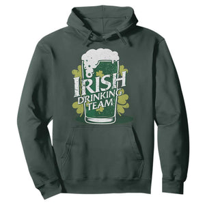 Funny St Patrick's Day Irish Beer Drinking Hoodie Irish Drinking Team Green Beer Shamrock TS11 Dark Forest Green Print Your Wear