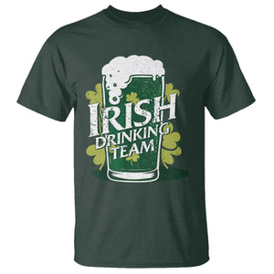 Funny St Patrick's Day Irish Beer Drinking T Shirt Irish Drinking Team Green Beer Shamrock TS11 Dark Forest Green Print Your Wear