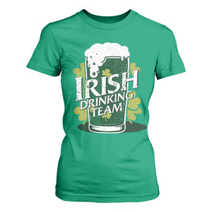 Funny St Patrick's Day Irish Beer Drinking T Shirt For Women Irish Drinking Team Green Beer Shamrock TS11 Irish Green Print Your Wear