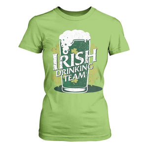 Funny St Patrick's Day Irish Beer Drinking T Shirt For Women Irish Drinking Team Green Beer Shamrock TS11 Lime Print Your Wear
