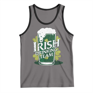 Funny St Patrick's Day Irish Beer Drinking Tank Top Irish Drinking Team Green Beer Shamrock TS11 Deep Heather Black Print Your Wear