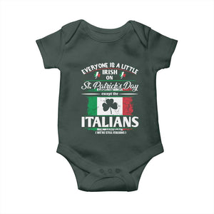 Funny St Patrick's Day Italian Baby Onesie Everyone Is A Little Irish On St Patrick's Day TS11 Print Your Wear