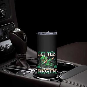 Funny Let The Shenanigans Begin Skinny Tumbler Dabbing Leprechaun St Patrick's Day TS11 Print Your Wear