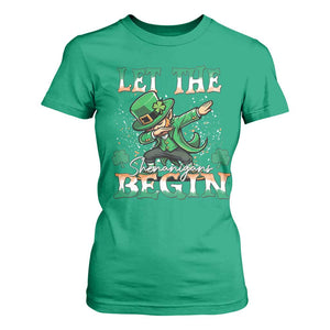 Funny Let The Shenanigans Begin T Shirt For Women Dabbing Leprechaun St Patrick's Day TS11 Irish Green Print Your Wear
