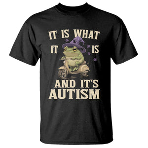 Funny It Is What It Is And It's Autism T Shirt Meme Autism Awareness Frog TS11 Black Print Your Wear