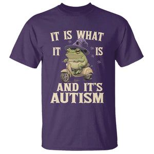 Funny It Is What It Is And It's Autism T Shirt Meme Autism Awareness Frog TS11 Purple Print Your Wear