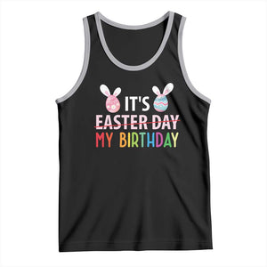 Funny It's My Birthday Easter Day Tank Top Rabbit Eggs TS11 Black Athletic Heather Print Your Wear