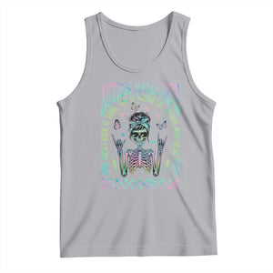 Funny Autism Mama Life Tank Top Some Days I Rock It Some Days It Rock Me Autism Awareness Skeleton TS11 Athletic Heather Print Your Wear