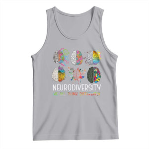 Neurodiversity We All Think Differently Tank Top Brain Autism Awareness ASD ADHD TS11 Athletic Heather Print Your Wear