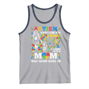 Autism Mom Tank Top Autism Doesn't Come With A Manual It Comes With A Mom TS11 Athletic Heather Navy Print Your Wear