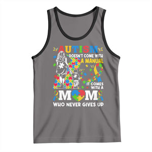 Autism Mom Tank Top Autism Doesn't Come With A Manual It Comes With A Mom TS11 Deep Heather Black Print Your Wear