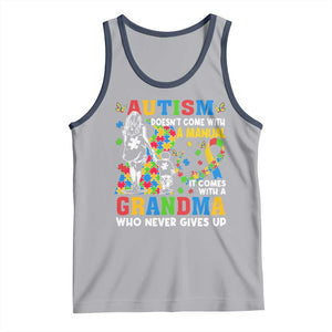 Autism Grandma Tank Top Autism Doesn't Come With A Manual It Comes With A Grandma TS11 Athletic Heather Navy Print Your Wear