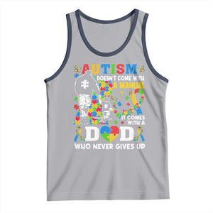 Autism Dad Tank Top Autism Doesn't Come With A Manual It Comes With A Dad TS11 Athletic Heather Navy Print Your Wear